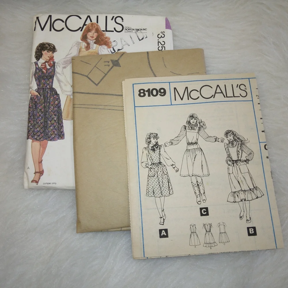 McCall's 8109 Sz 14 bust 36 Misses Jumpers in 3 variations, vintage 1982